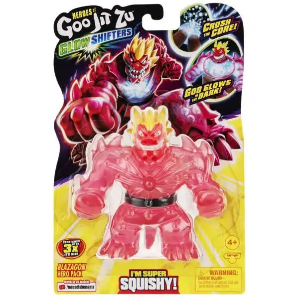 Heroes of Goo Jit Zu Glow Shifters Blazagon Action Figure [Goo Glows in the Dark!]
