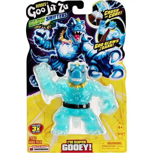 Heroes of Goo Jit Zu Glow Shifters Tyro Action Figure Goo Glows in