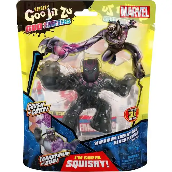 Heroes of Goo Jit Zu Marvel Goo Shifters Vibranium Energy Blast Black Panther Action Figure