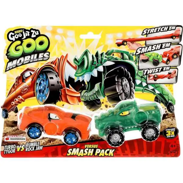 Heroes of Goo Jit Zu Goo Mobiles Turbo Tygor vs Rumble Rock Jaw Versus Smash Pack