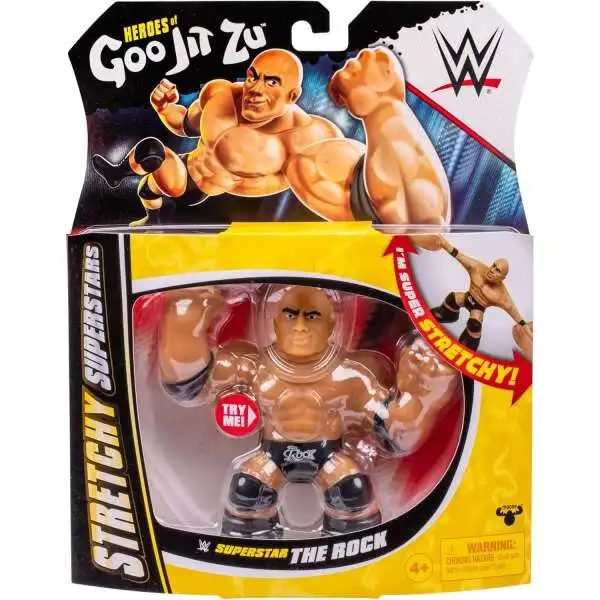 Heroes of Goo Jit Zu WWE Wreslting The Rock Action Figure [Stretchy Superstar!]