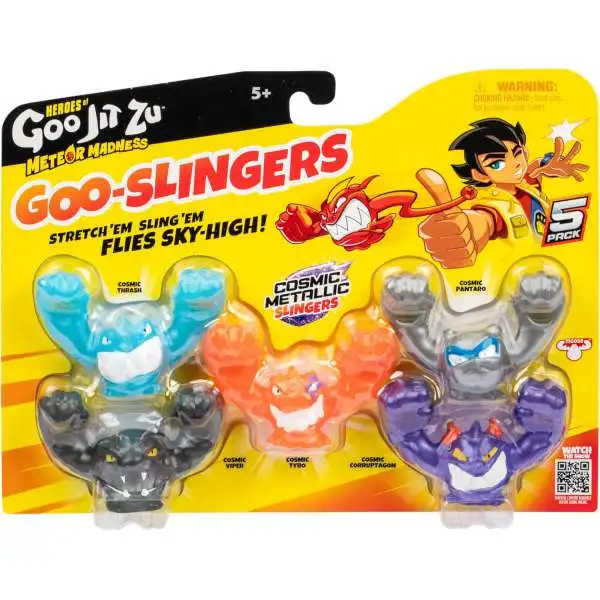 Heroes of Goo Jit Zu Meteor Madness Cosmic Metallic Slingers Goo-Slingers 5-Pack