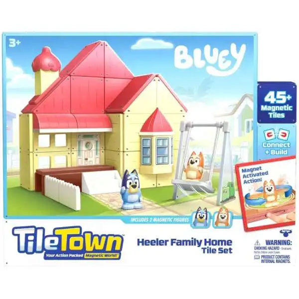 Tile Town Bluey Heeler Family Home Tile Set [45 Pieces]