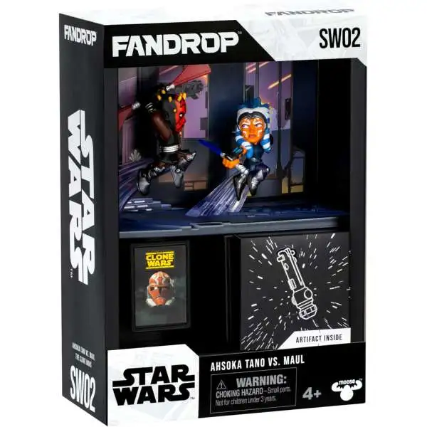 Disney Star Wars The Clone Wars Fandrop Ahsoka Tano vs. Maul Diorama Figure Set SW02