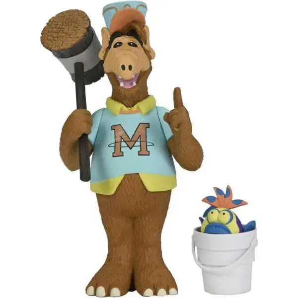 NECA ALF Toony Classics Gordon Shumway Action Figure [with Mallet, Fish & Bucket]