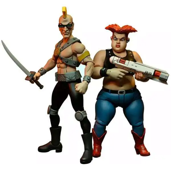 NECA Teenage Mutant Ninja Turtles Cartoon Grunt & Jersey Red Exclusive Action Figure 2-Pack
