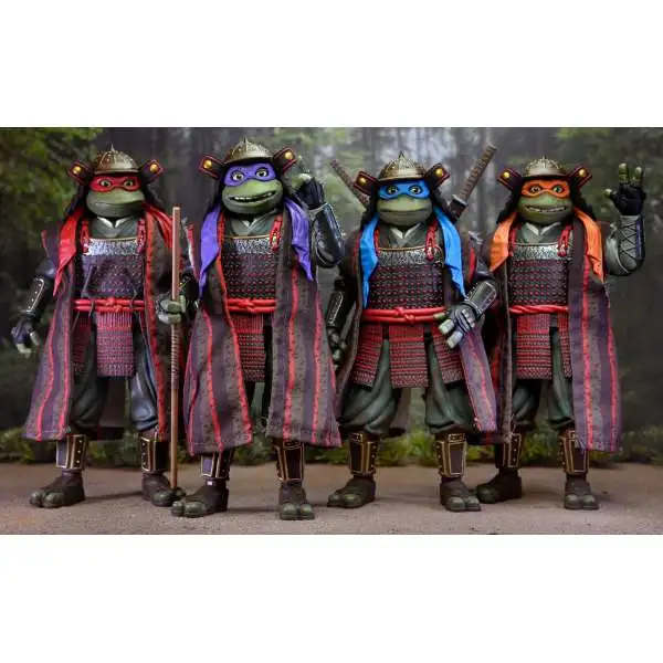 NECA Teenage Mutant Ninja Turtles Turtles in Time Samurai Turtles Action Figure 4-Pack