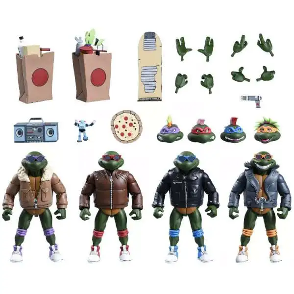NECA Teenage Mutant Ninja Turtles Punk Disguise Leonardo, Raphael, Michelangelo & Donatello Action Figure 4-Pack