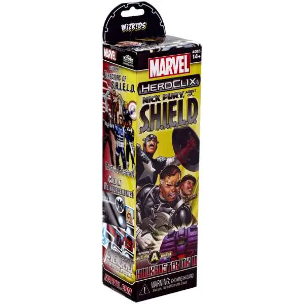 Marvel HeroClix Nick Fury, Agent of S.H.I.E.L.D Booster Pack [5 RANDOM FIgures, Hulkbuster Build a Clix]