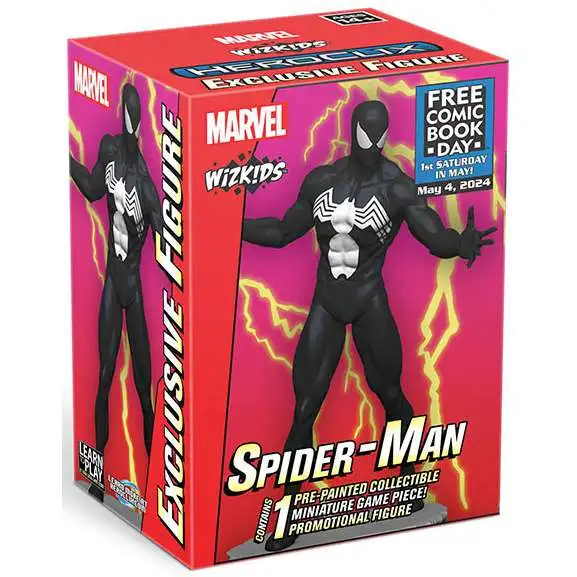 Marvel HeroClix Black Suit Spider-Man Figure Pack [1 Pre-Painted Collectible Miniature Game Piece!]
