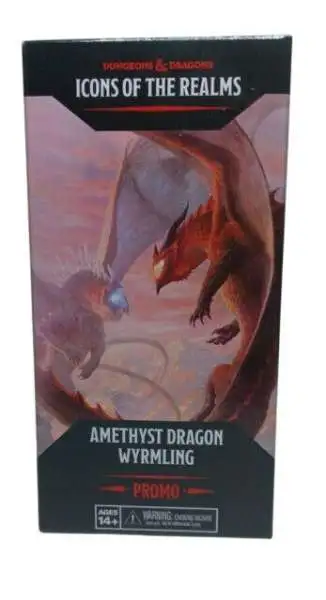 Dungeons & Dragons Icons of the Realms Amethyst Dragon Wyrmling Miniatures [Includes 2 Miniatures]