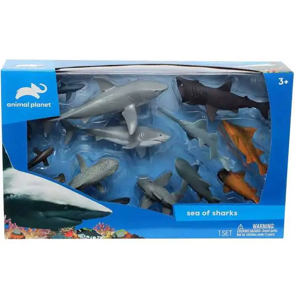 Animal Planet Sea of Sharks Exclusive 14-Piece Figure Play Set