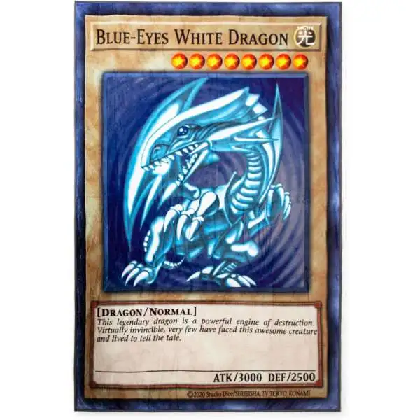 YuGiOh! Blue-Eyes White Dragon Fleece Throw Blanket