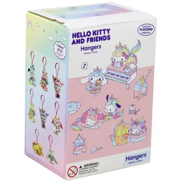 Sanrio Hello Kitty & Friends Flocked Collection Hangers Mystery Pack [1 RANDOM Figure]