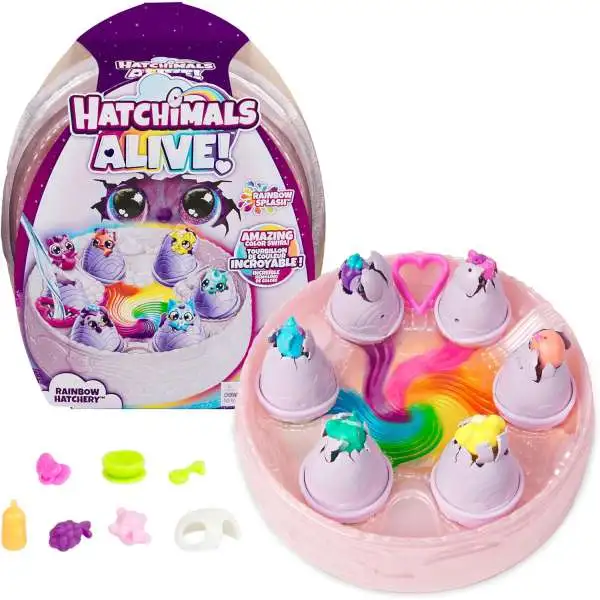 Hatchimals Alive Rainbow Splash Rainbow Hatchery Playset
