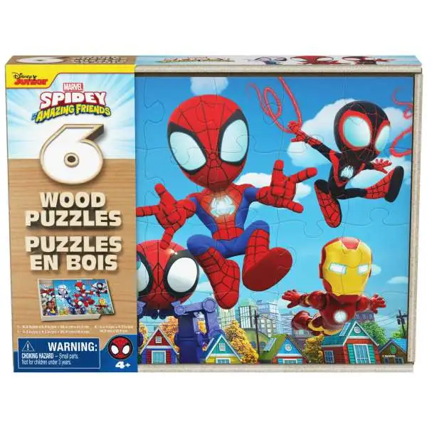 Disney Junior Spidey & His Amazing Friends Wood Puzzles 6-Pack