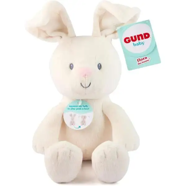 Gund Baby Peek-a-Boo Flora the Bunny 7-Inch Plush
