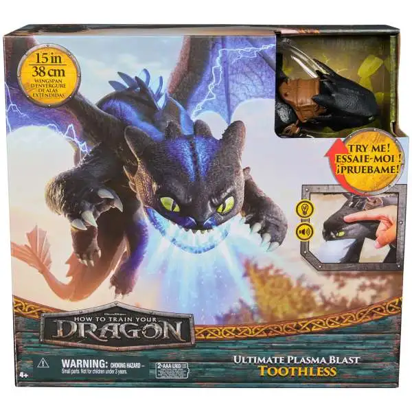 How to Train Your Dragon 2025 Movie Ultimate Plasma Blast Toothless Action Figure