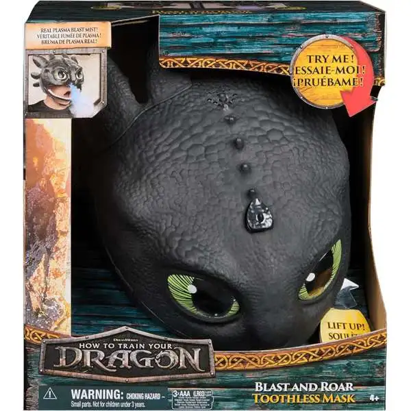 How to Train Your Dragon 2025 Movie Blast & Roar Toothless Interactive Mask [Lights & Sounds!, Damaged Package]