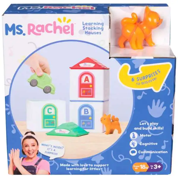 Ms. Rachel Learning Stacking Houses Playset