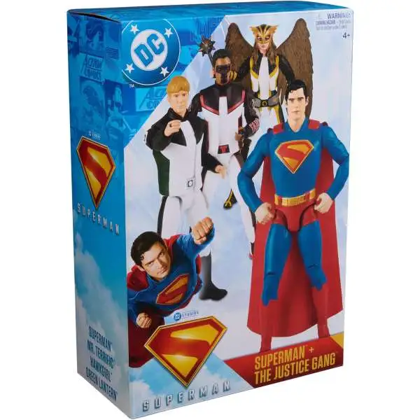 DC Superman Movie Superman, Mr. Terrific, Hawkgirl & Green Lantern Exclusive Action Figure4-Pack