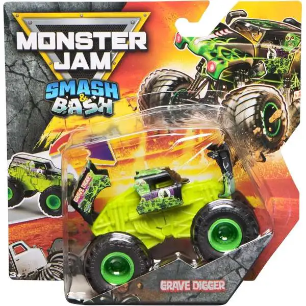 Monster Jam Smash & Bash Grave Digger Diecast Car