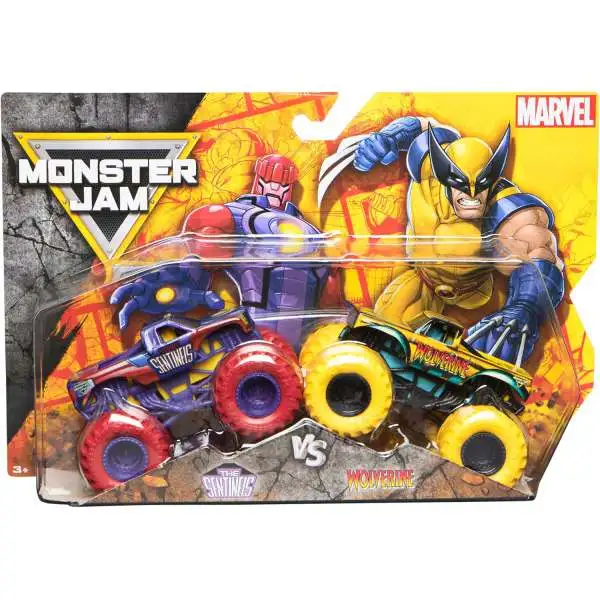 Monster Jam Marvel The Sentinels vs Wolverine 164 Diecast Car 2