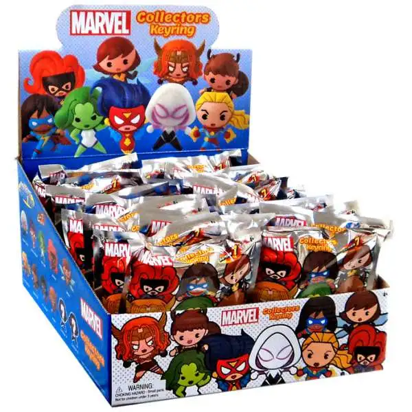 3D Figural Keyring Marvel Series 7 Mystery Box [24 Packs]