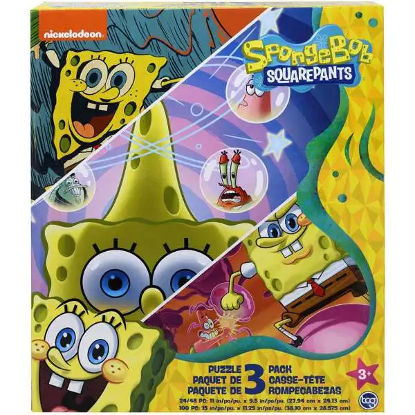 Spongebob Squarepants Puzzle 3-Pack [Damaged Package]