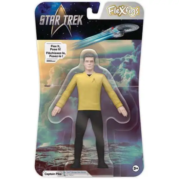 Star Trek Strange New Worlds Flexfigs Captain Christopher Pike 4.5-Inch Bendable Figure (Pre-Order ships July)
