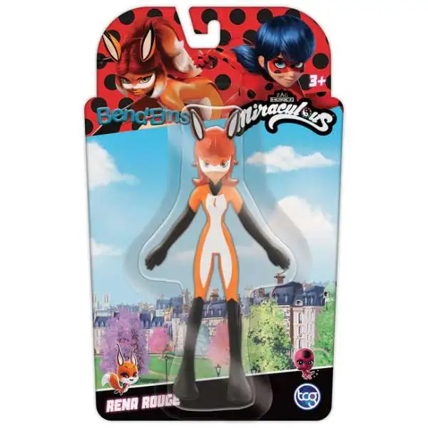 Miraculous Bend-Ems Rena Rouge 5.5-Inch Bendable Figure