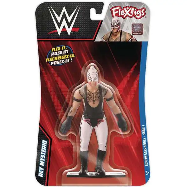 WWE Wrestling Flexfigs Superstars Series 1 Rey Mysterio 5-Inch Bendable Figure (Pre-Order ships September)