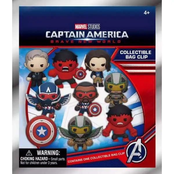 Marvel 3D Figural Foam Bag Clip Captain America: Brave New World Mystery Pack [1 RANDOM Figure]
