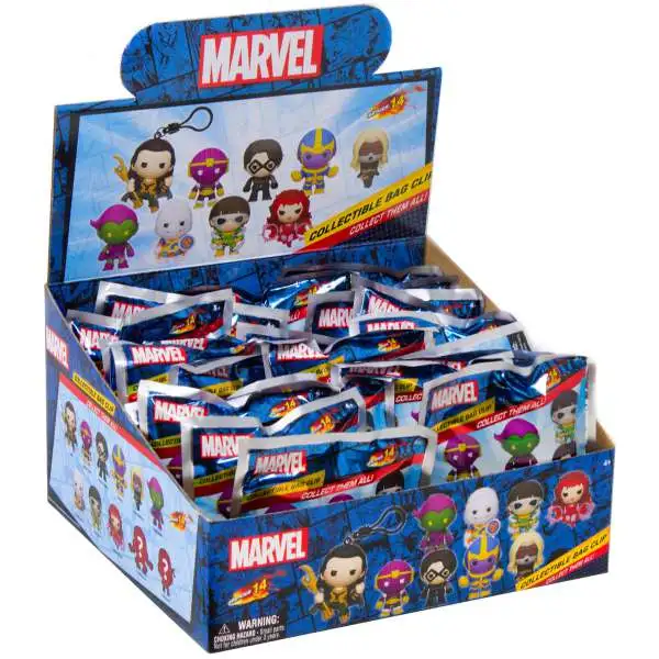 3D Figural Keyring Marvel Villains Series 1 Mystery Box [24 Packs]