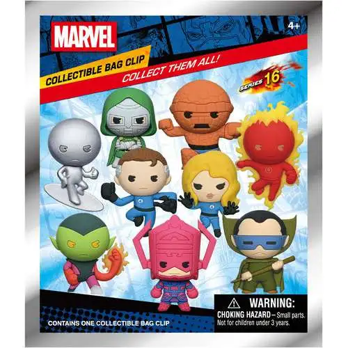 Marvel 3D Figural Foam Bag Clip Fantastic Four Classic Series 1 Mystery Pack [1 RANDOM Figure]