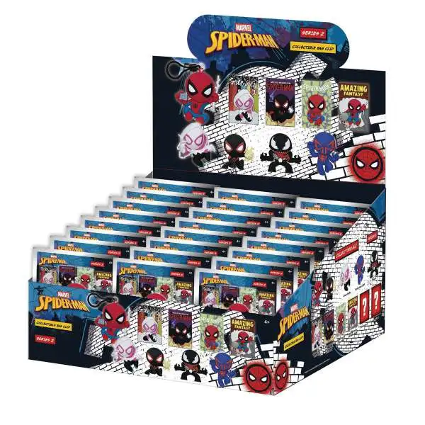 Marvel 3D Figural Keyring Spider-Man Classic Series 2 Mystery Box [24 packs]