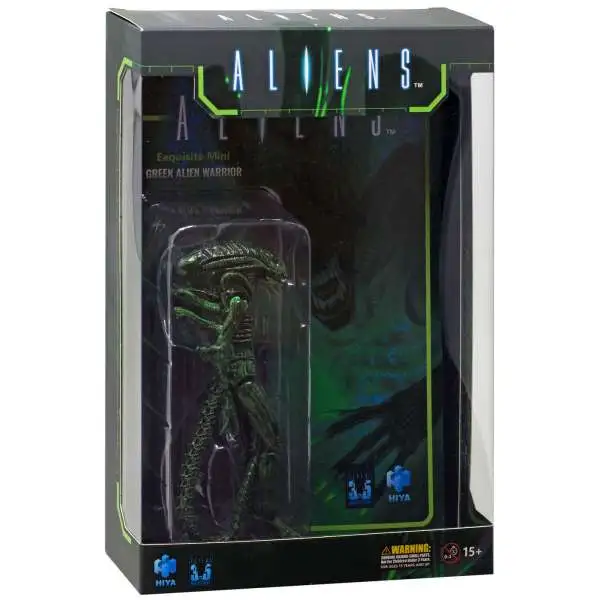 エイリアンフィギュア ダークグリーン Alien Exquisite Mini Green Alien Warrior 118 Action Figure Hiya