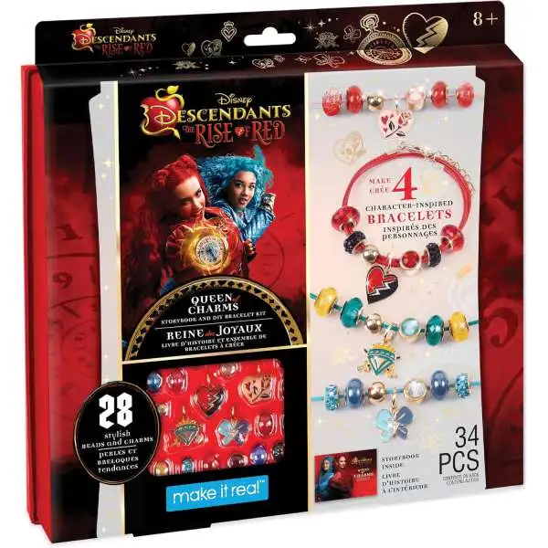 Disney Descendants 4: The Rise of Red Queen of Charms Storybook & DIY Bracelet Kit