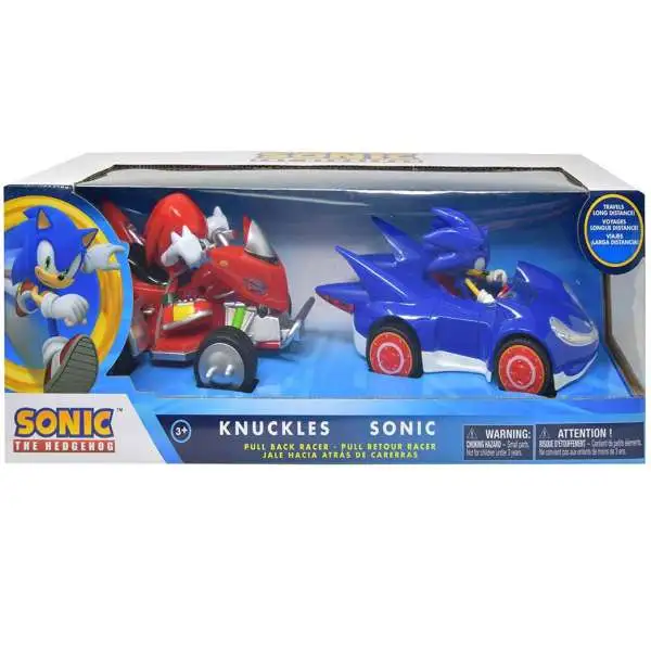 Sonic The Hedgehog Pullback Racers Sonic & Knuckles Vehicle 2-Pack