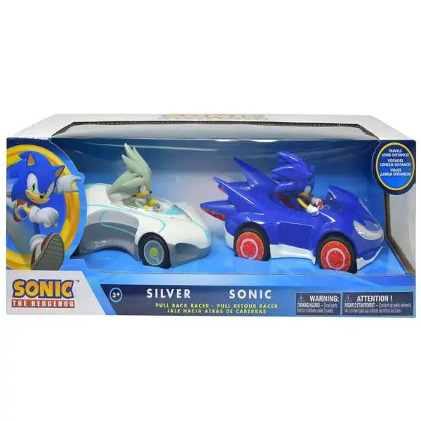 Sonic The Hedgehog Pullback Racers Silver & Sonic Vehicle 2-Pack
