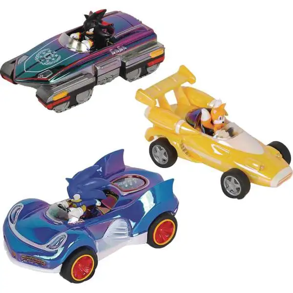 Sonic The Hedgehog Pullback Racers Sonic, Tails & Shadow Vehicle 3-Pack [Special Color Edition]