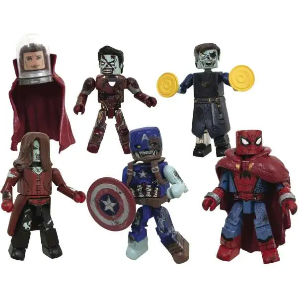 Marvel Minimates What If...? Exclusive 2-Inch Mini Figure 6-Pack [Sorcerer Spider-Man, Scott Lang's Head, Captain America, Iron Man, Doctor Strange & Scarlet Witch]