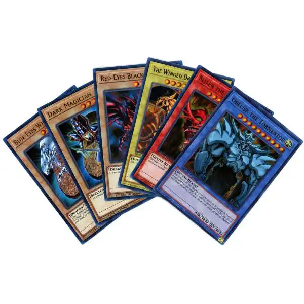 YuGiOh Trading Card Game Legendary Collection 25th Anniversary Edition Ra, Slifer, Obelisk, Red-Eyes, Blue Eyes & Dark Magician Ultra Rare Set of 6 ULTRA RARE Single Cards