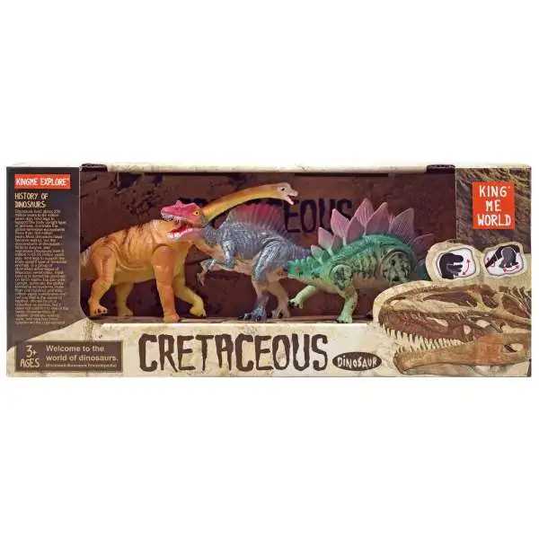 Cretaceous Dinosaur Brachiosaurus, Stegosaurus & Spinosaurus Action Figure 3-Pack [Version 1]