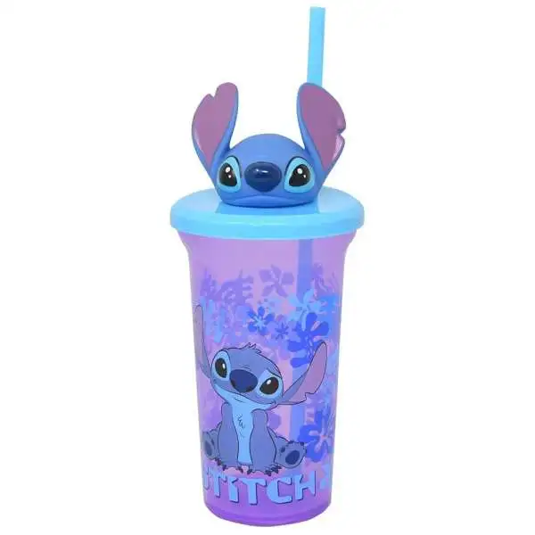 Disney Lilo & Stitch Buddy Sips Stitch 15 Oz Plastic Tumbler with Straw