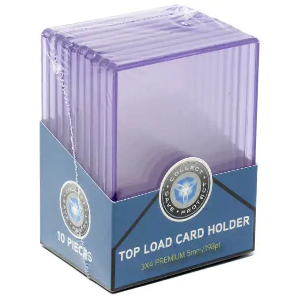 Collect Save Protect 3x4 Premium 198 Point Card Holders [10 Top Loaders]