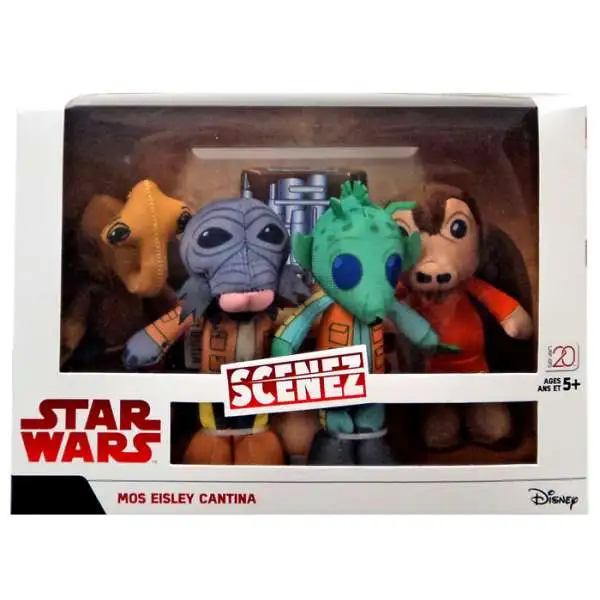 Star Wars A New Hope Mos Eisley Cantina 3.5-Inch Mini Plush 4-Pack [Greedo, Ponda Baba, Momaw Nadon & Zutton ]