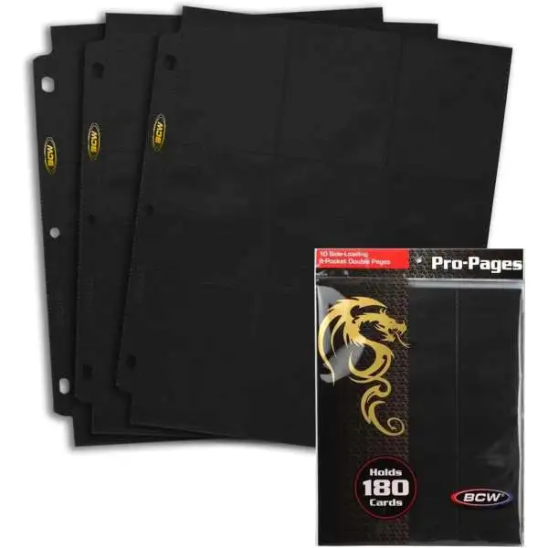 Pro Pages Side Loading 10 Count 18-Pocket Pages [Black]