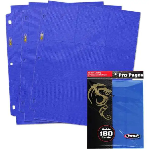 Pro Pages Side Loading 10 Count 18-Pocket Pages [Blue]