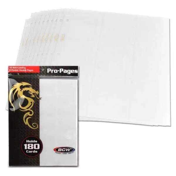 Pro Pages Side Loading 10 Count 18-Pocket Pages [White]